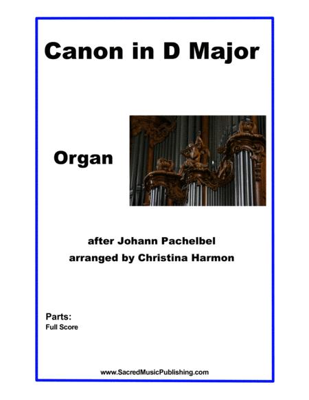 Canon In D Major For Organ Sheet Music