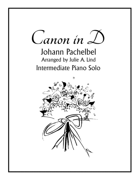 Canon In D Pachelbel Intermediate Piano Solo Sheet Music