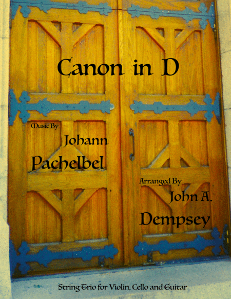 Canon In D String Trio For Violin Cello And Guitar Sheet Music