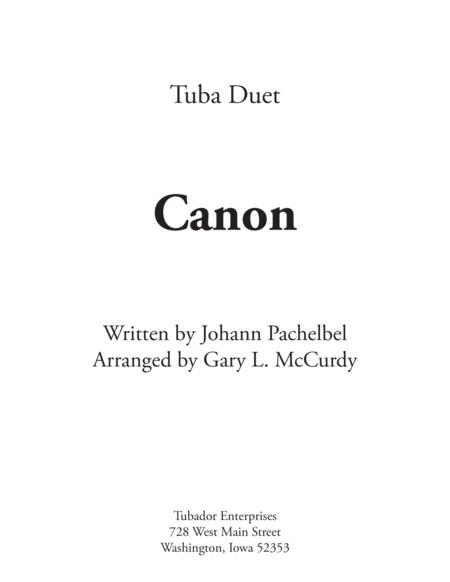 Free Sheet Music Canon Tuba Duet