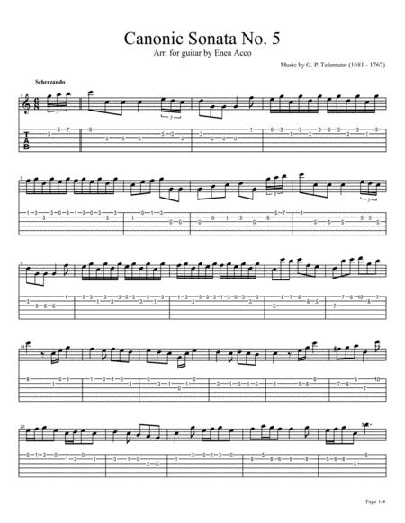 Free Sheet Music Canonic Sonata No 5