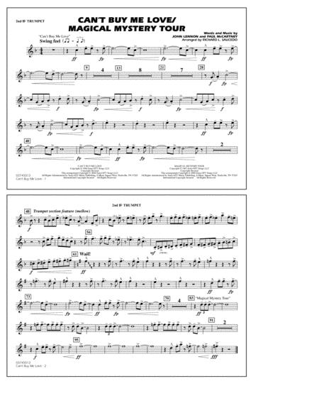 Free Sheet Music Cant Buy Me Love Magical Mystery Tour Arr Richard L Saucedo 2nd Bb Trumpet