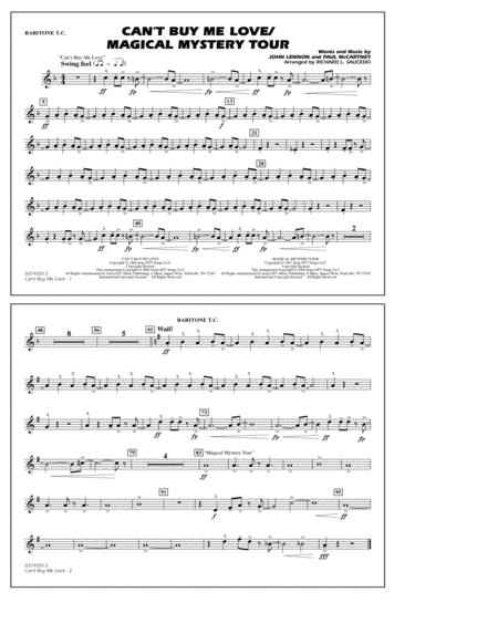 Free Sheet Music Cant Buy Me Love Magical Mystery Tour Arr Richard L Saucedo Baritonet C