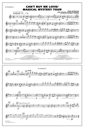 Cant Buy Me Love Magical Mystery Tour Arr Richard L Saucedo Bb Tenor Sax Sheet Music