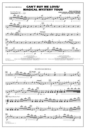 Cant Buy Me Love Magical Mystery Tour Arr Richard L Saucedo Multiple Bass Drums Sheet Music