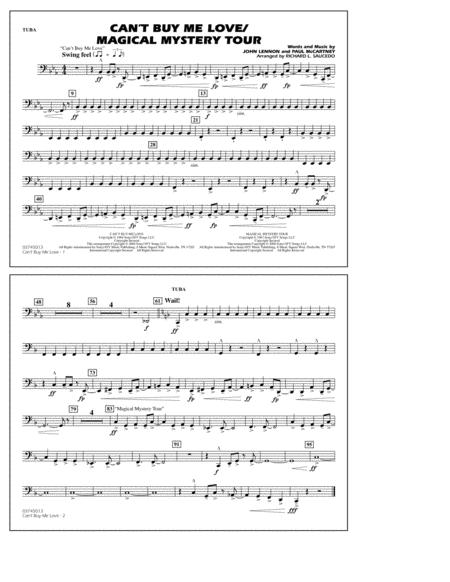 Free Sheet Music Cant Buy Me Love Magical Mystery Tour Arr Richard L Saucedo Tuba