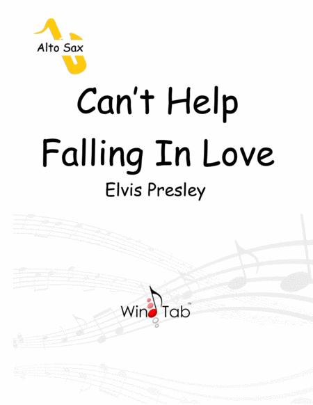 Free Sheet Music Cant Help Falling In Love Alto Saxophone Sheet Music Tab