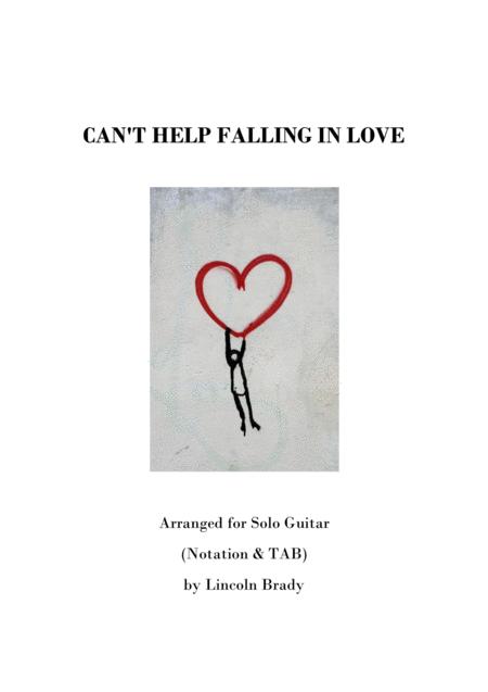 Cant Help Falling In Love Solo Guitar Sheet Music