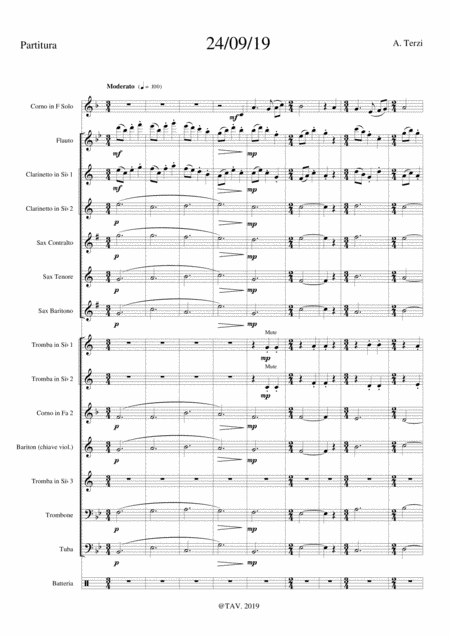 Free Sheet Music Cantabile For Horn And Little Wind Band 24 09 19