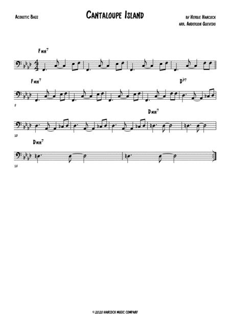 Cantaloupe Island Herbie Hancock Bass Line Sheet Music