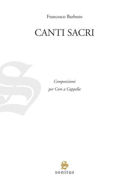 Free Sheet Music Canti Sacri By Francesco Barbuto