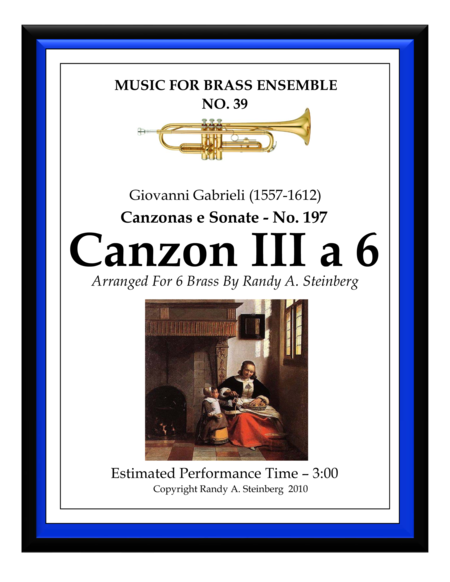 Canzon Iii A 6 No 197 Sheet Music