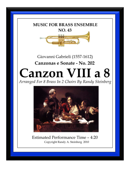 Free Sheet Music Canzon Viii A 8 No 202