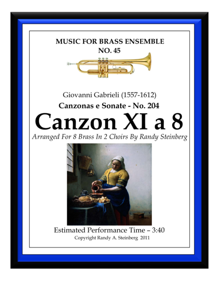 Free Sheet Music Canzon Xi A 8 No 204