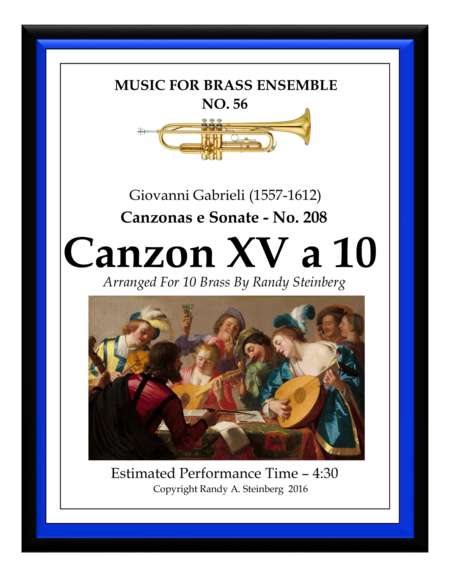 Free Sheet Music Canzon Xv A 10 No 208