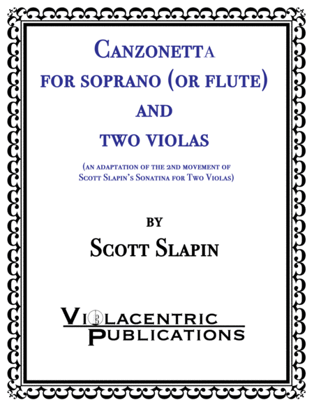 Free Sheet Music Canzonetta For Soprano Or Flute And Two Violas