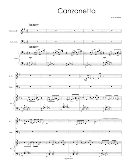 Free Sheet Music Canzonetta