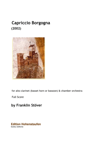 Capriccio Borgogna For Bassoon Or Alto Clarinet Basset Horn Chamber Orchestra Score Sheet Music