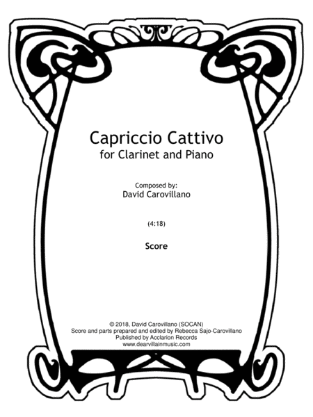 Free Sheet Music Capriccio Cattivo
