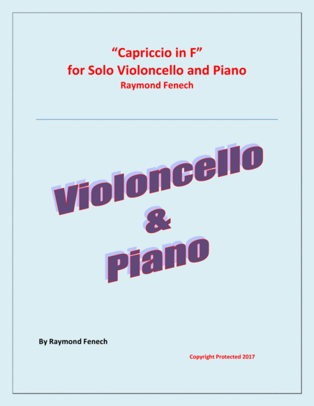 Free Sheet Music Capriccio In F For Solo Violoncello And Piano