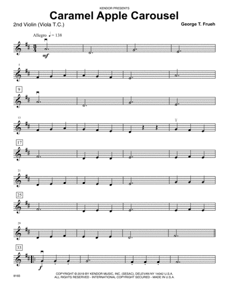 Free Sheet Music Caramel Apple Carousel 2nd Violin