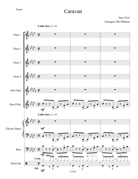 Caravan Flute Choir Sheet Music