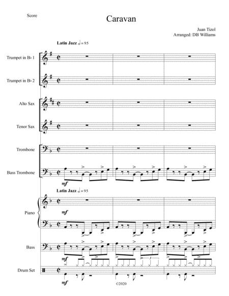 Free Sheet Music Caravan Jazz Combo