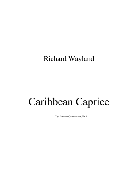 Free Sheet Music Caribbean Caprice The Iturrio Connection Nr 4
