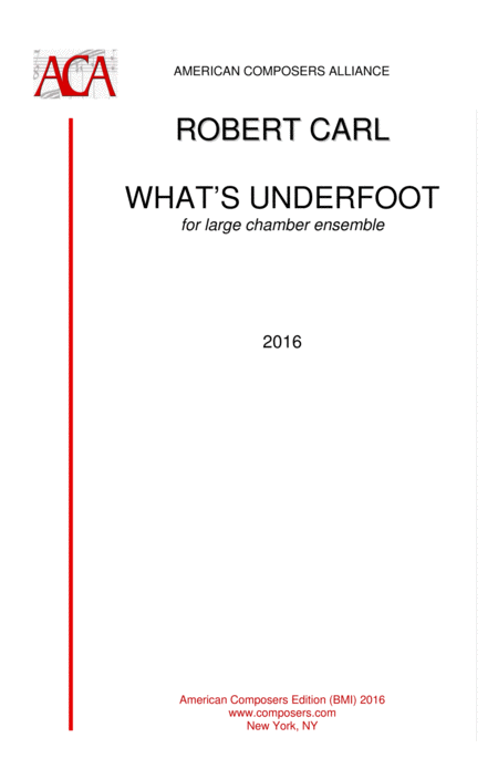 Free Sheet Music Carl Whats Underfoot