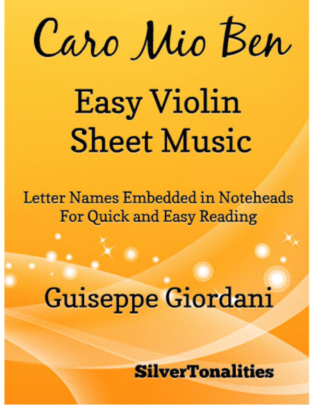 Caro Mio Ben Easy Violin Sheet Music Sheet Music