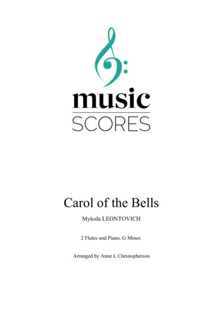 Free Sheet Music Carol Of The Bells 2 Flutes And Piano G Minor