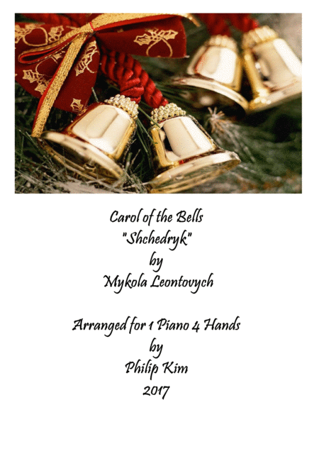 Free Sheet Music Carol Of The Bells Shchedryk For 1 Piano 4 Hands