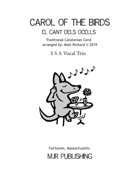 Carol Of The Birds Ssa A Cappella Sheet Music