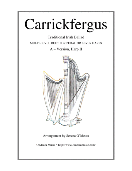Free Sheet Music Carrickfergus A Version Harp Ii