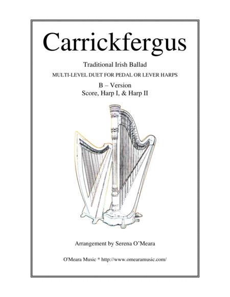 Carrickfergus B Version Score Parts Sheet Music