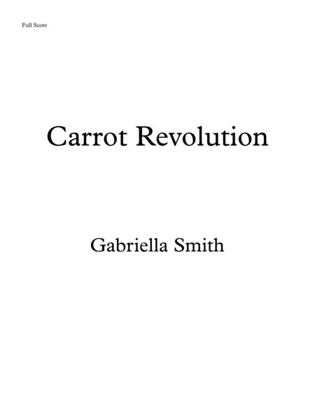 Free Sheet Music Carrot Revolution