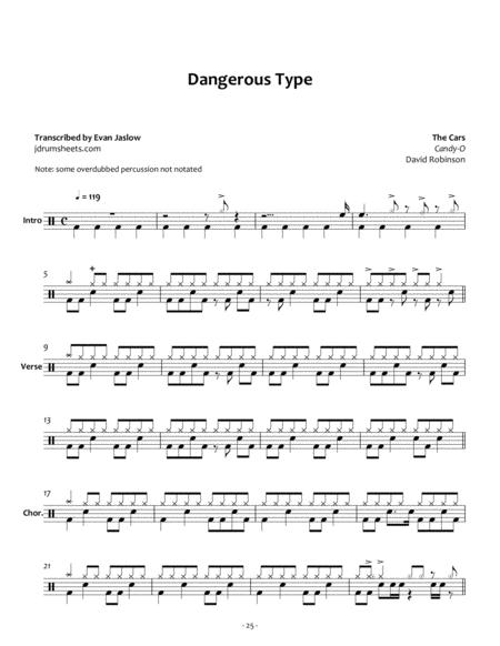 Free Sheet Music Cars The Dangerous Type