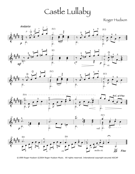 Castle Lullaby Sheet Music