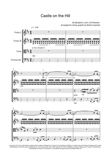 Castle On The Hill Sheet Music