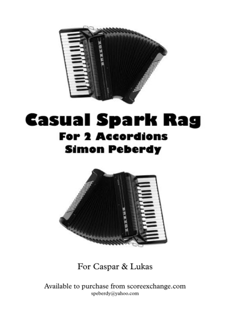 Casual Spark Rag For 2 Accordions Sheet Music