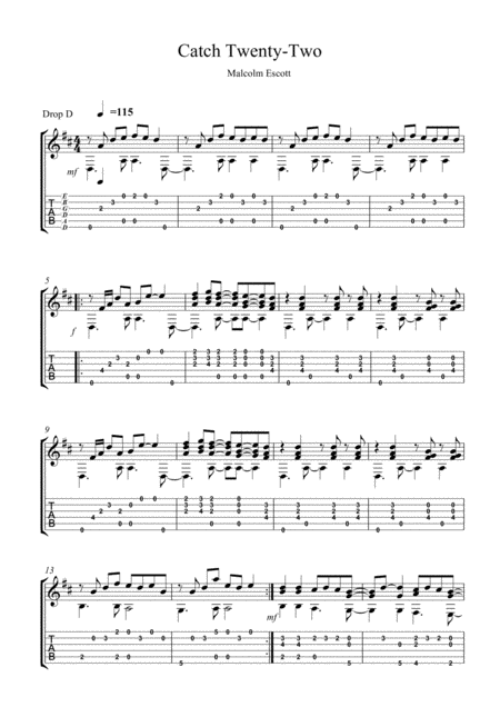 Free Sheet Music Catch 22