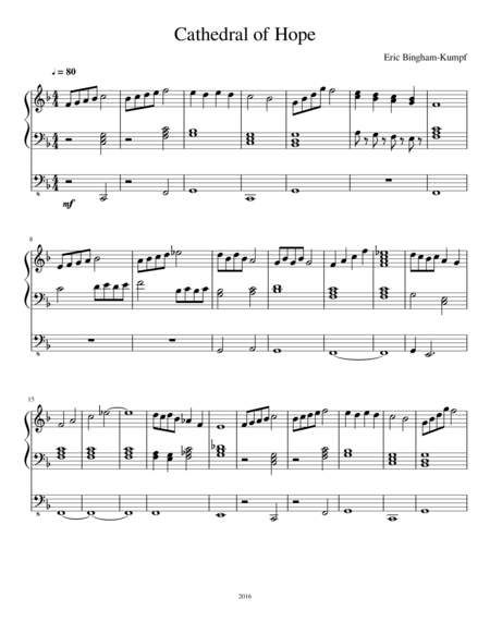 Cathedral Of Hope Sheet Music