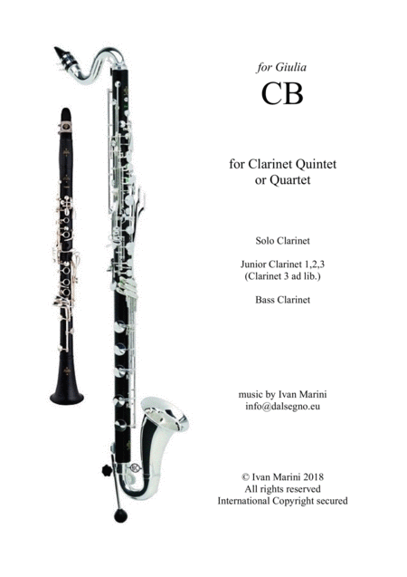 Cb Easy Latin Piece For Clarinet Quintet Or Quartet Sheet Music