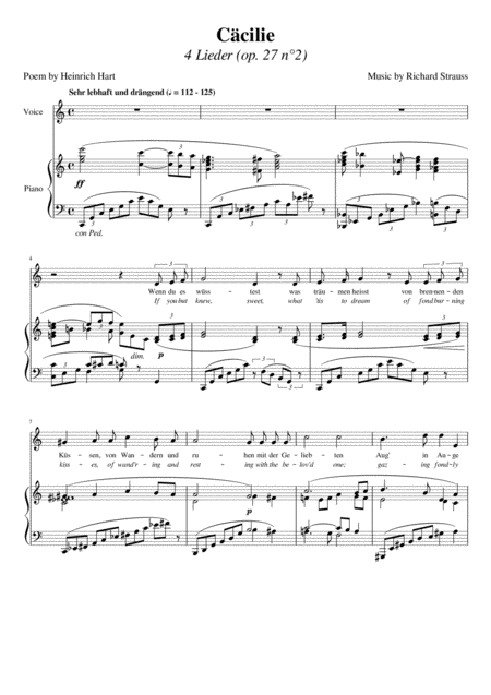 Free Sheet Music Ccilie Strauss Medium Voice