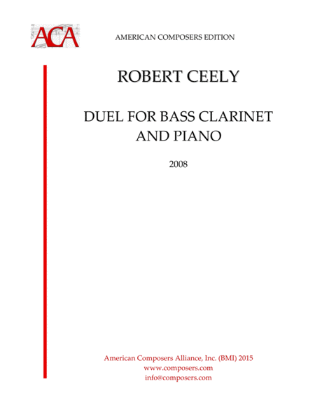 Free Sheet Music Ceely Duel For Bass Clarinet And Piano