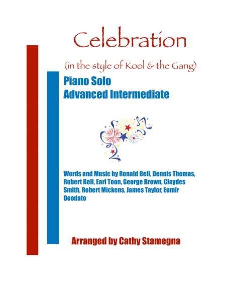 Celebration In The Style Of Kool The Gang Piano Solo Advanced Intermediate Sheet Music