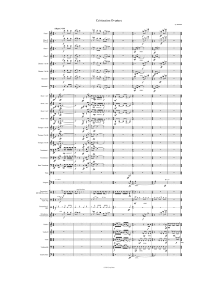 Celebration Overture Full Orchestra Sheet Music