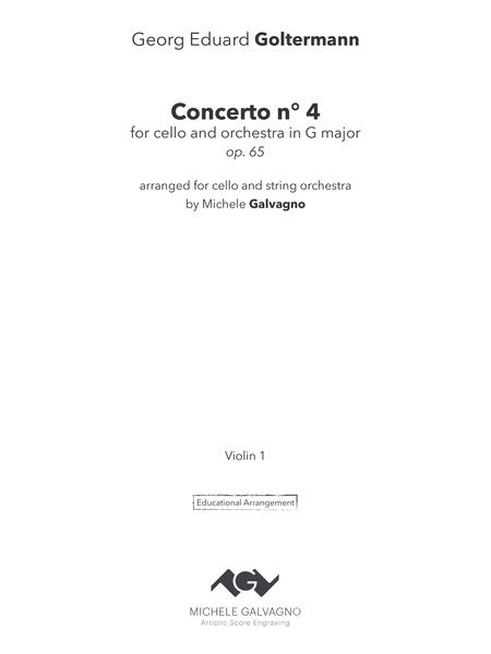 Cello Concerto N 4 Op 65 In G Major Arr For Cello String Orchestra Parts Sheet Music