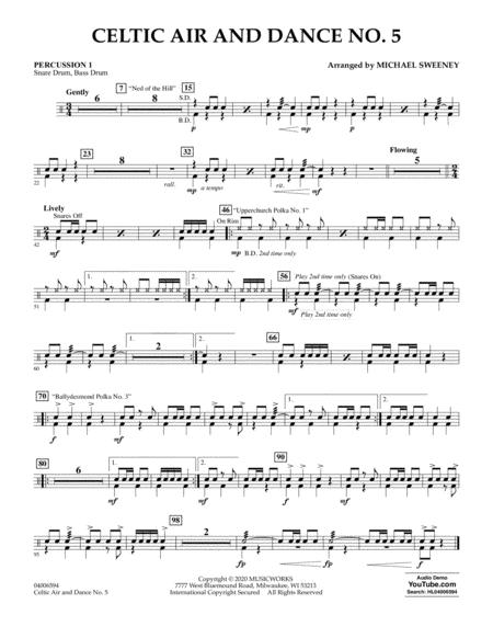 Free Sheet Music Celtic Air And Dance No 5 Percussion 1