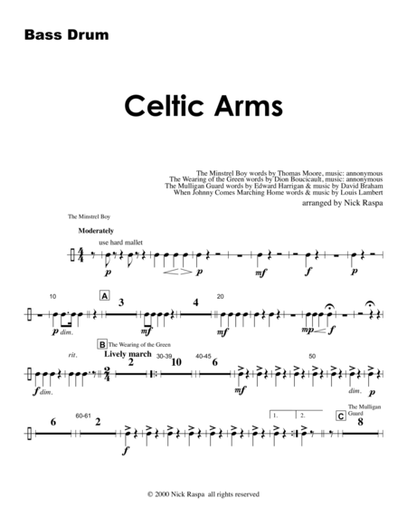 Celtic Arms Bass Drum Part Sheet Music